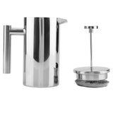 Double Walled Stainless Steel Coffee Maker French Press Tea Pot with Filter (1000ML)