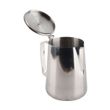 Stainless Steel Coffee Cup Mug Milk Frothing Pitcher Jug with Lid for Latte Coffee Art(2000ml) - Side View