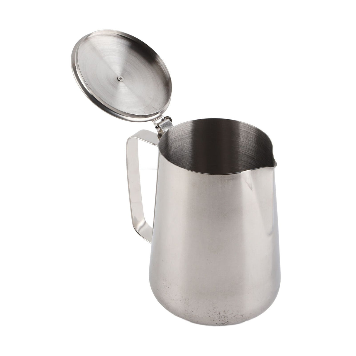 Stainless Steel Coffee Cup Mug Milk Frothing Pitcher Jug with Lid for Latte Coffee Art(2000ml)
