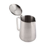 Stainless Steel Coffee Cup Mug Milk Frothing Pitcher Jug with Lid for Latte Coffee Art(2000ml) - Top-Down View