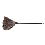 Mini Handmade Washable Reusable Ostrich Feather Duster for Books Keyboard Office Home - Side View