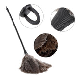 Mini Handmade Washable Reusable Ostrich Feather Duster for Books Keyboard Office Home