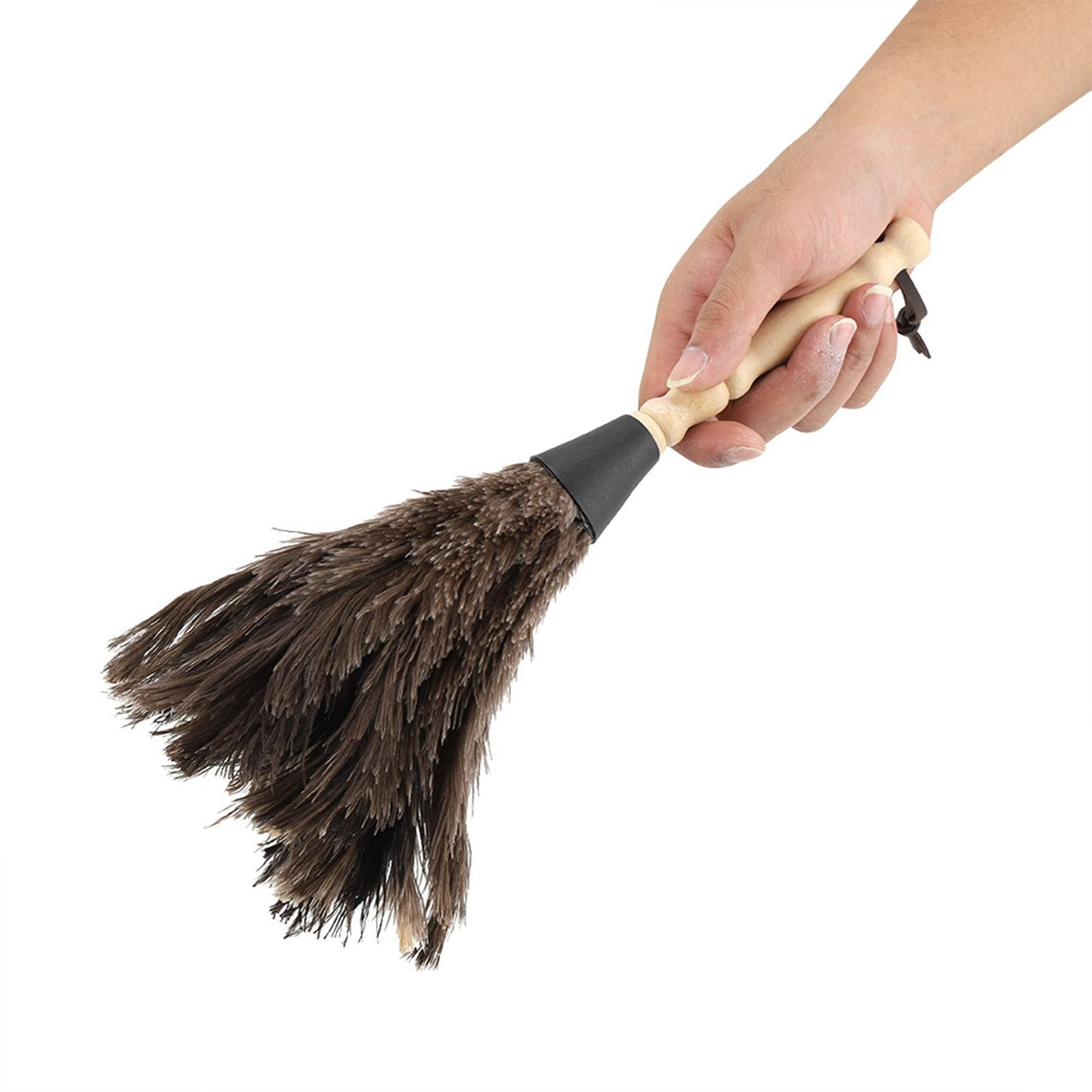 Mini Washable Reusable Ostrich Feather Duster for Books Keyboard Office Home