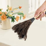 Mini Washable Reusable Ostrich Feather Duster for Books Keyboard Office Home - Extra Image