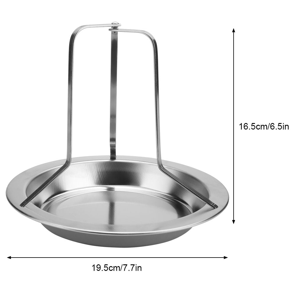 1Pc Stainless Steel Upright Roast Chicken Holder Roaster Rack Barbecue Grilling BBQ Tools