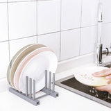 1Pc Removable Dish Plate Drying Rack Draining Board Stand Holder for Kitchen Supplies(Grey)