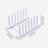 1Pc Removable Dish Plate Drying Rack Draining Board Stand Holder for Kitchen Supplies(White) - Front View