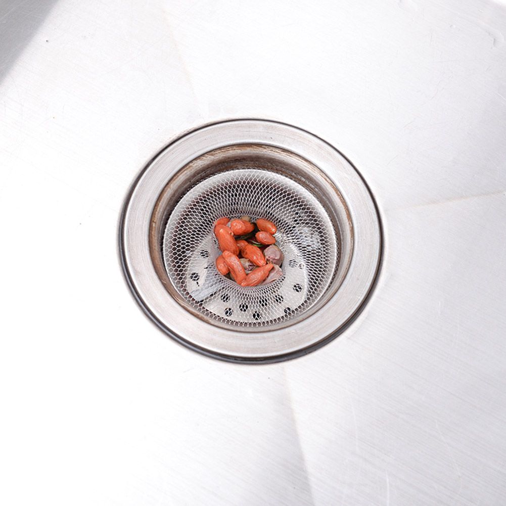 100pcs/set Kitchen Sink Drain Strainer Disposable Mesh Bag Residue Waste Filter Bags Catcher