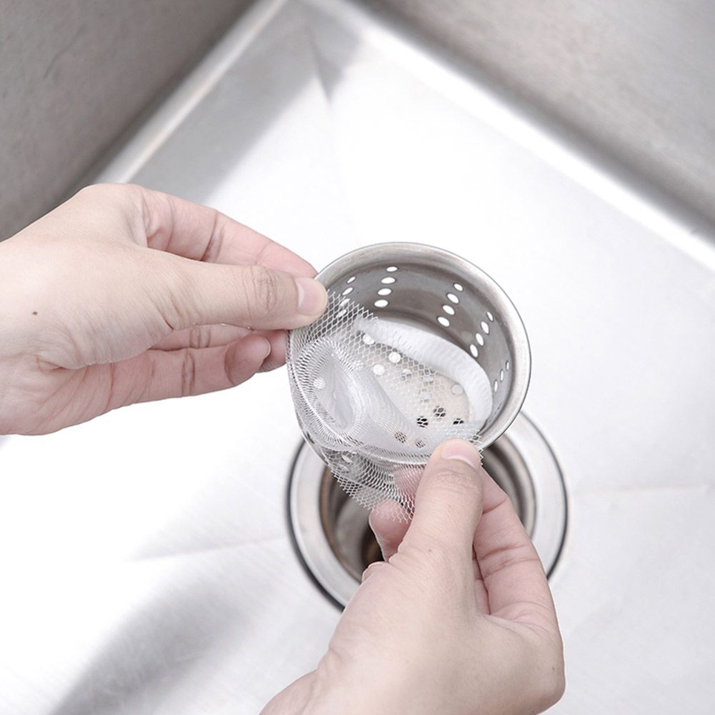 100pcs/set Kitchen Sink Drain Strainer Disposable Mesh Bag Residue Waste Filter Bags Catcher