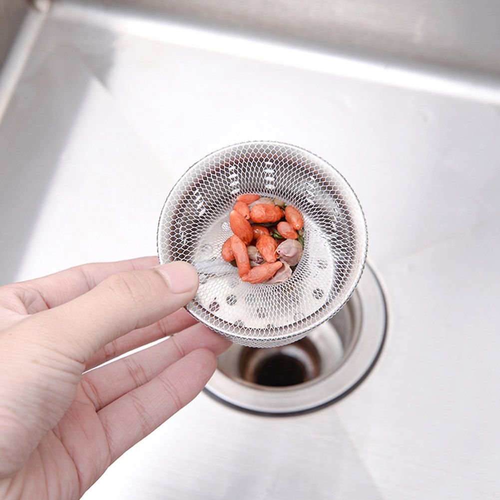 100pcs/set Kitchen Sink Drain Strainer Disposable Mesh Bag Residue Waste Filter Bags Catcher