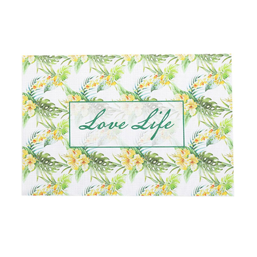 Fashionable Non Slip Table Dining PVC Placemat Insulation Pad Rectangle Tableware Mat(#1)