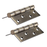 4in 3mm Stainless Steel Door Hinge Loose Pin Muffler Buffer Hinges Mute Bearing(Plating Yellow) - Top-Down View