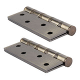 4in 3mm Stainless Steel Door Hinge Loose Pin Muffler Buffer Hinges Mute Bearing(Plating Yellow) - Rear View