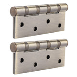 4in 3mm Stainless Steel Door Hinge Loose Pin Muffler Buffer Hinges Mute Bearing(Plating Yellow) - Close-Up Angle