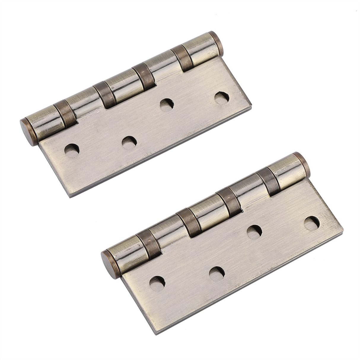 4in 3mm Stainless Steel Door Hinge Loose Pin Muffler Buffer Hinges Mute Bearing(Plating Yellow)