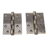 4in 3mm Stainless Steel Door Hinge Loose Pin Muffler Buffer Hinges Mute Bearing(Plating Yellow)
