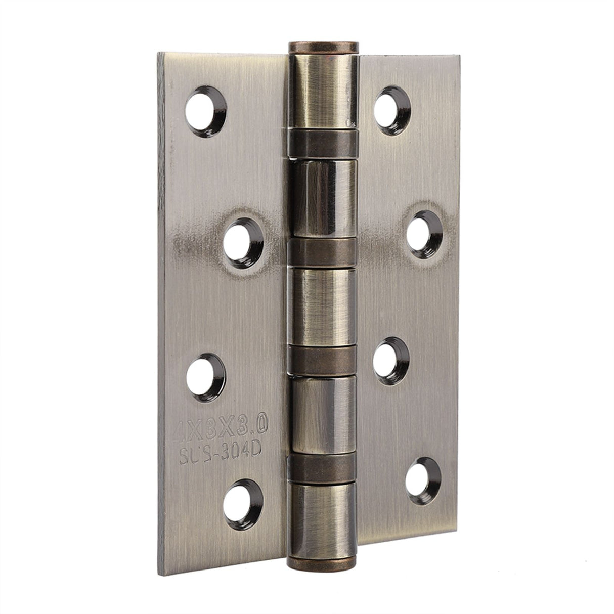 4in 3mm Stainless Steel Door Hinge Loose Pin Muffler Buffer Hinges Mute Bearing(Plating Yellow)