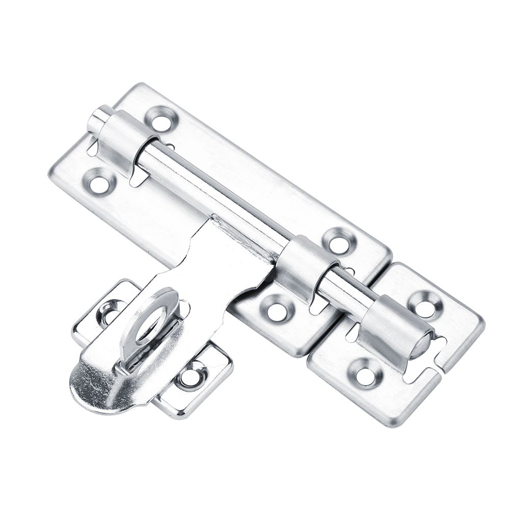 1Pc 4inch Stainless Steel Security Home Door Bolt Padlock Sliding Barrel Bolts Window Lock