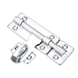 1Pc 4inch Stainless Steel Security Home Door Bolt Padlock Sliding Barrel Bolts Window Lock - Front View