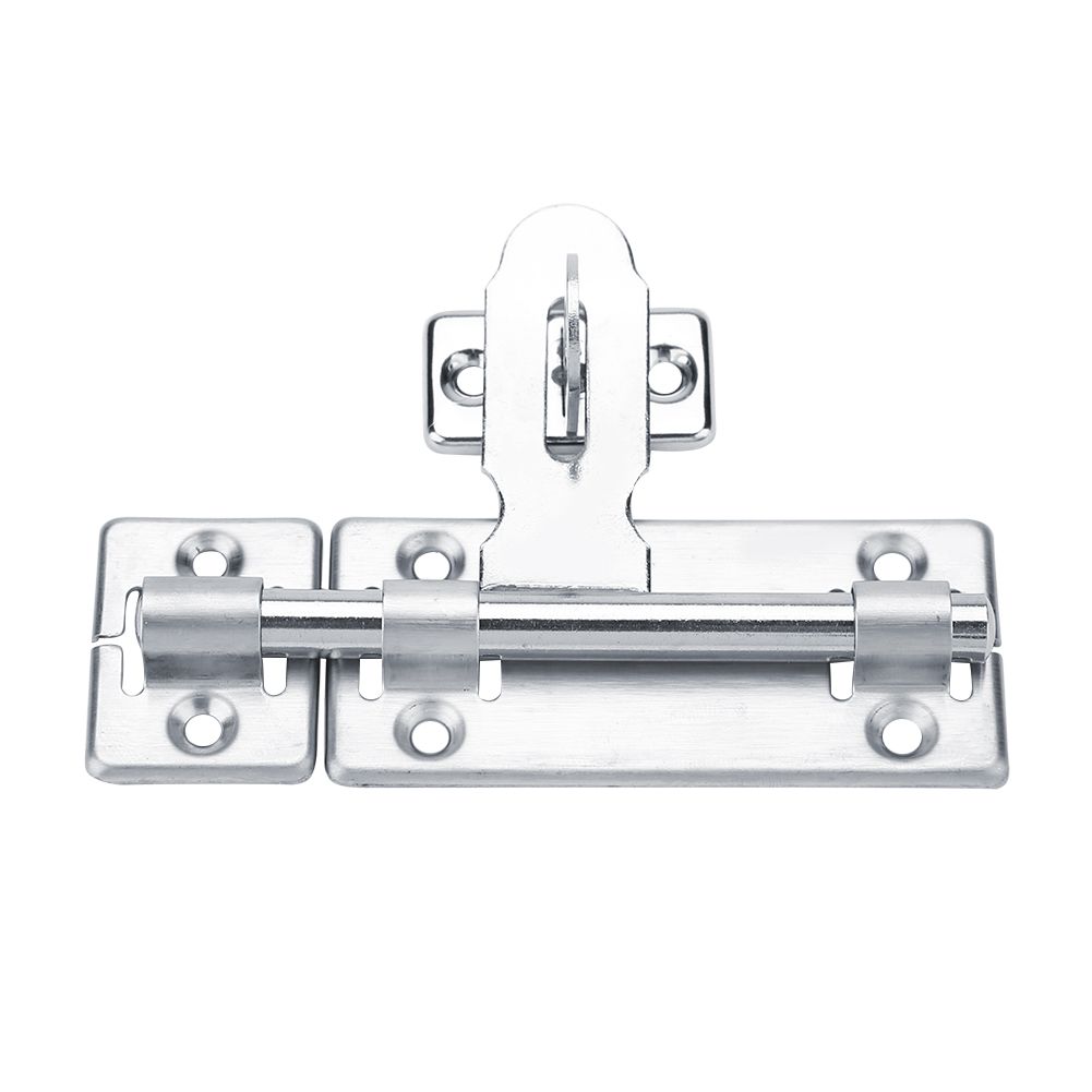 1Pc 4inch Stainless Steel Security Home Door Bolt Padlock Sliding Barrel Bolts Window Lock