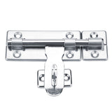 1Pc 4inch Stainless Steel Security Home Door Bolt Padlock Sliding Barrel Bolts Window Lock - 45-Degree Angle