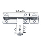 1Pc 4inch Stainless Steel Security Home Door Bolt Padlock Sliding Barrel Bolts Window Lock