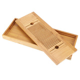 1Pc Bamboo Mini Tea Serving Tray Chinese Gongfu Tea Plate for Home Office Table 38*15cm