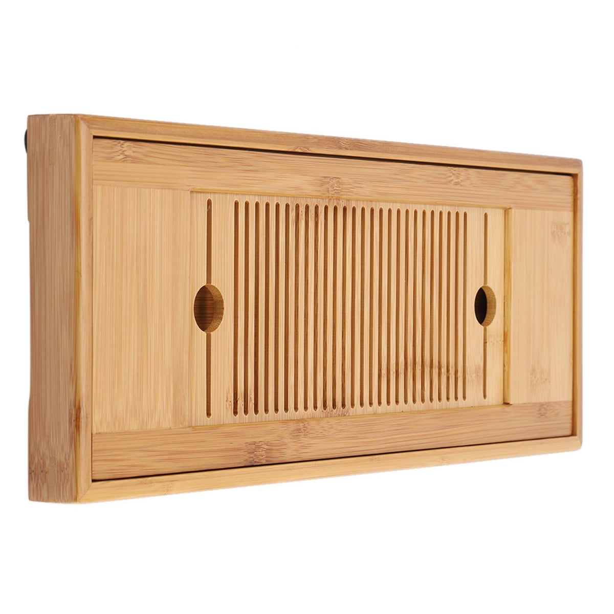 1Pc Bamboo Mini Tea Serving Tray Chinese Gongfu Tea Plate for Home Office Table 38*15cm