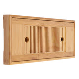 1Pc Bamboo Mini Tea Serving Tray Chinese Gongfu Tea Plate for Home Office Table 38*15cm - Extra Image