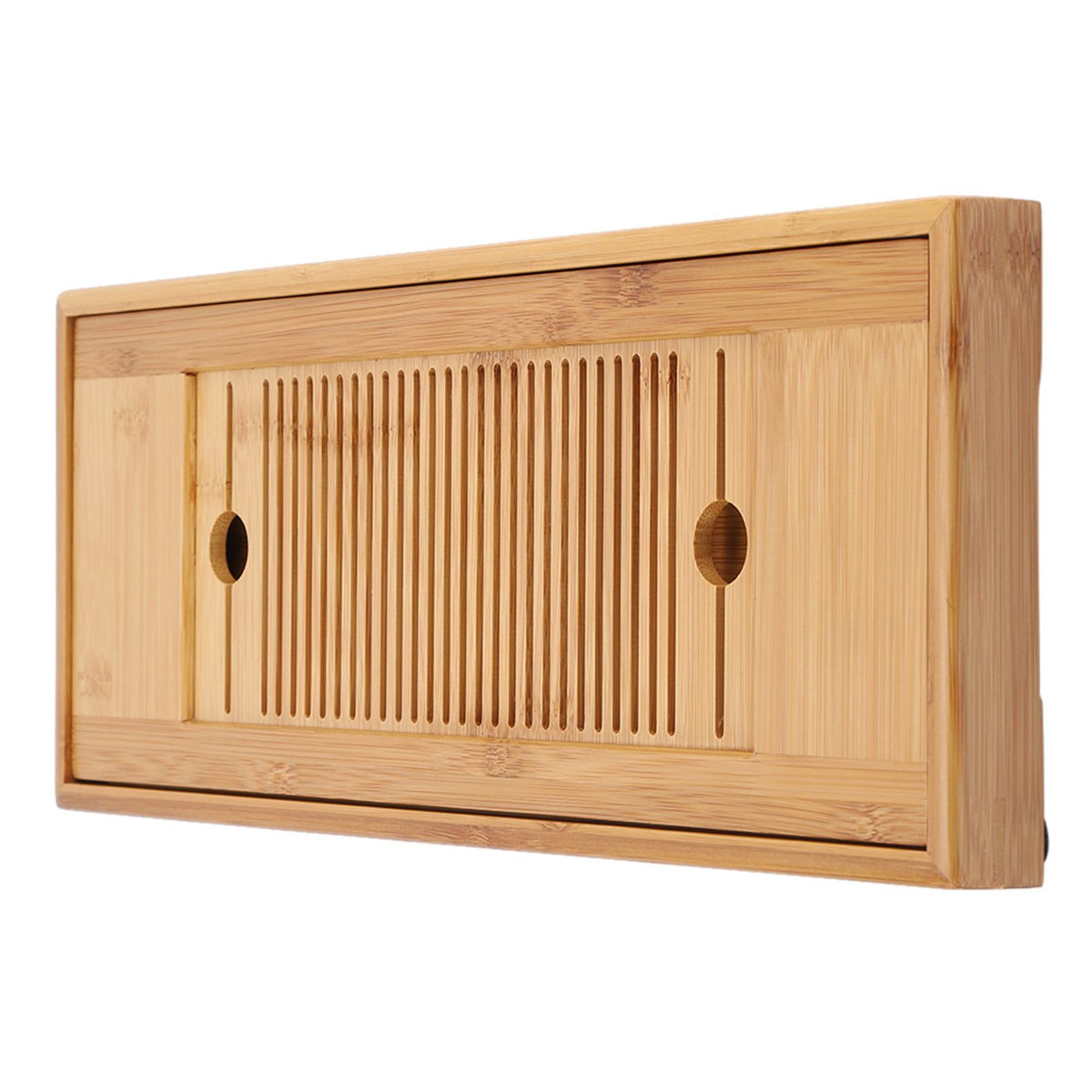 1Pc Bamboo Mini Tea Serving Tray Chinese Gongfu Tea Plate for Home Office Table 38*15cm
