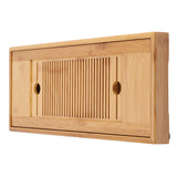 1Pc Bamboo Mini Tea Serving Tray Chinese Gongfu Tea Plate for Home Office Table 38*15cm - Extra Image