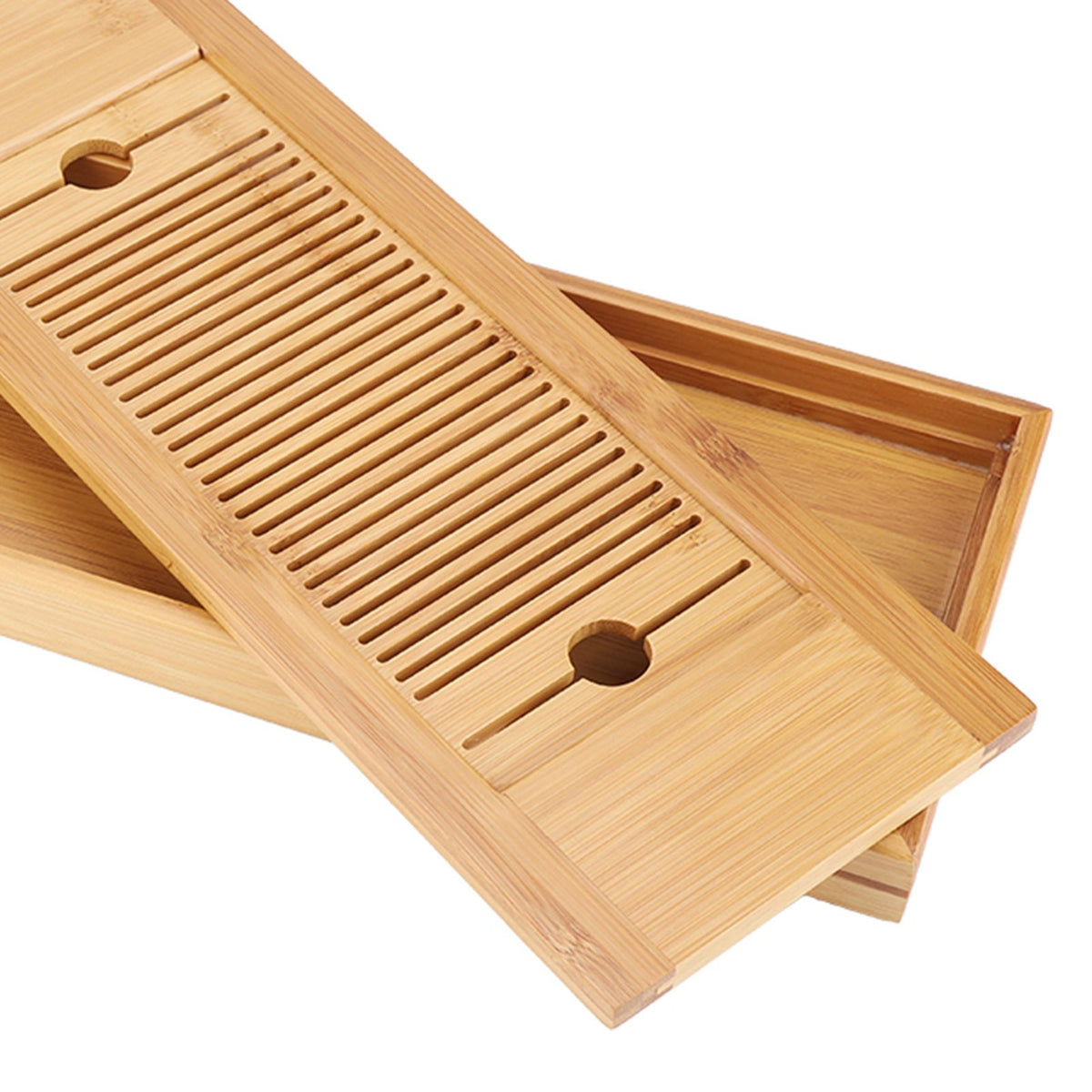 1Pc Bamboo Mini Tea Serving Tray Chinese Gongfu Tea Plate for Home Office Table 38*15cm