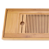 1Pc Bamboo Mini Tea Serving Tray Chinese Gongfu Tea Plate for Home Office Table 38*15cm