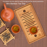 1Pc Bamboo Mini Tea Serving Tray Chinese Gongfu Tea Plate for Home Office Table