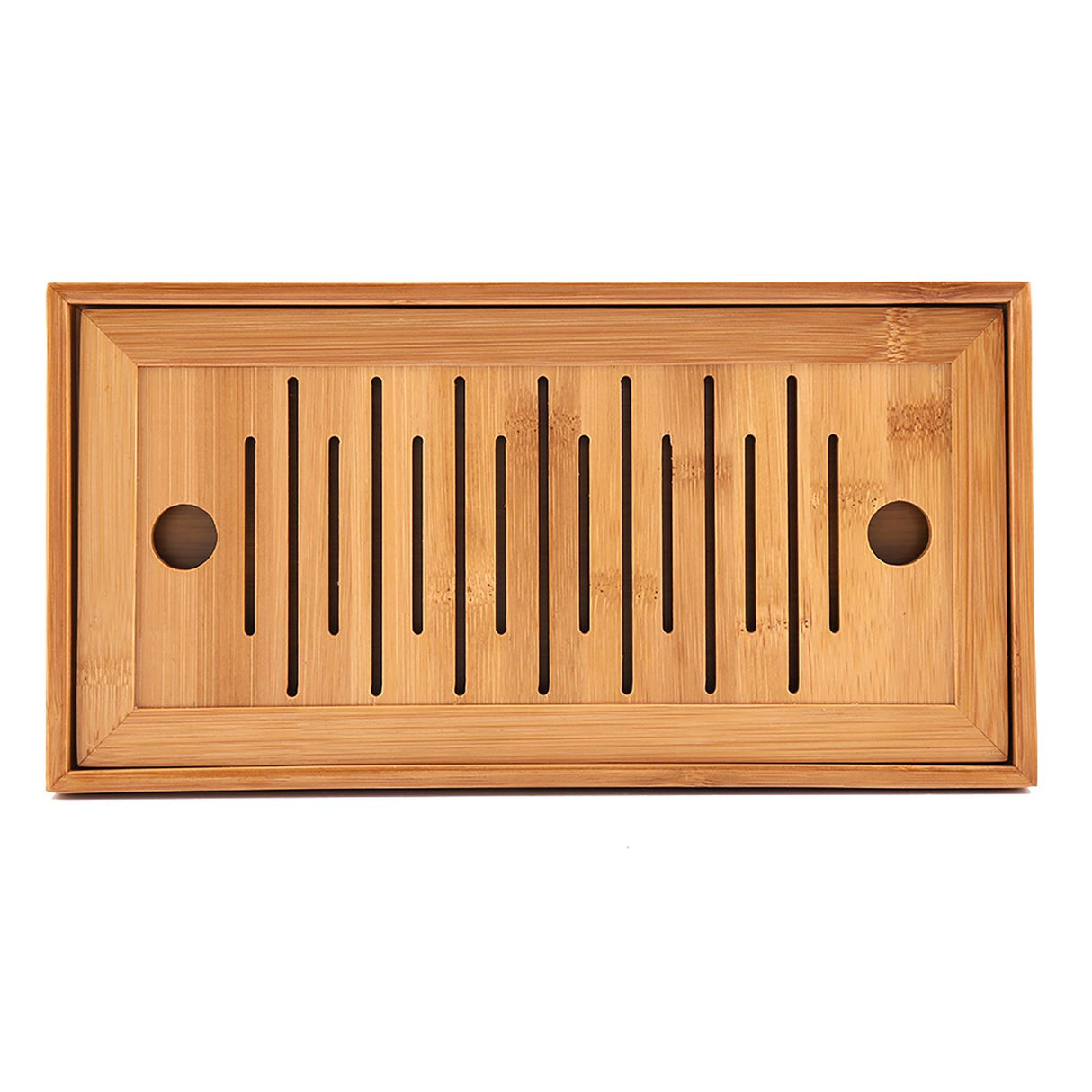1Pc Bamboo Mini Tea Serving Tray Chinese Gongfu Tea Plate for Home Office Table