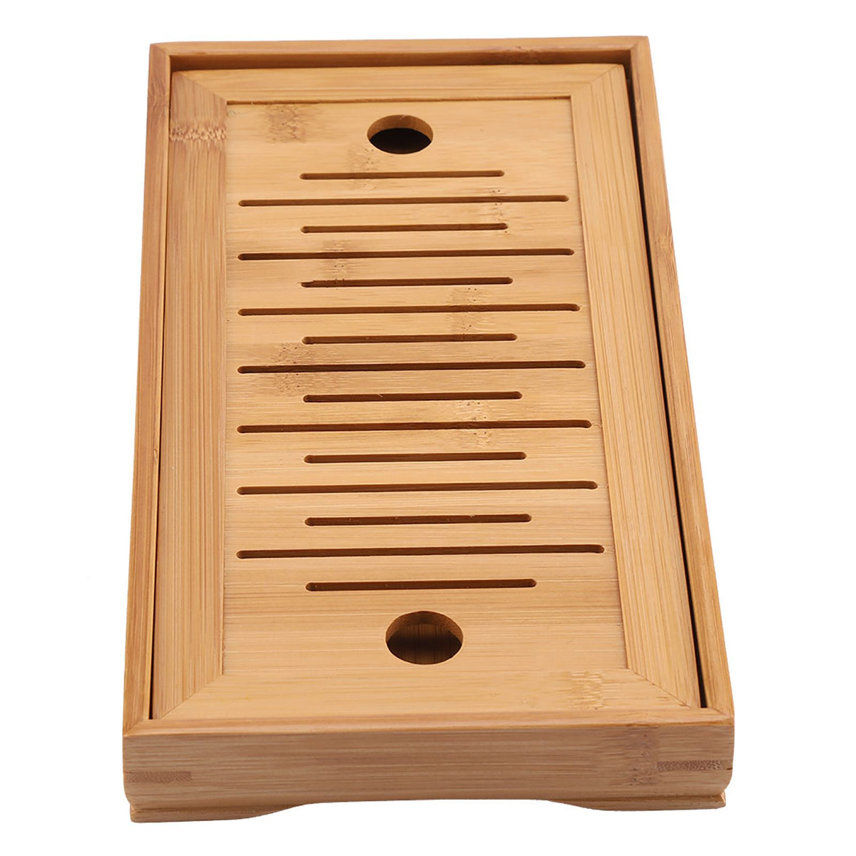 1Pc Bamboo Mini Tea Serving Tray Chinese Gongfu Tea Plate for Home Office Table