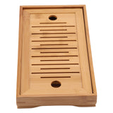 1Pc Bamboo Mini Tea Serving Tray Chinese Gongfu Tea Plate for Home Office Table