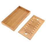 1Pc Bamboo Mini Tea Serving Tray Chinese Gongfu Tea Plate for Home Office Table