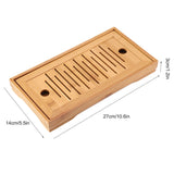 1Pc Bamboo Mini Tea Serving Tray Chinese Gongfu Tea Plate for Home Office Table
