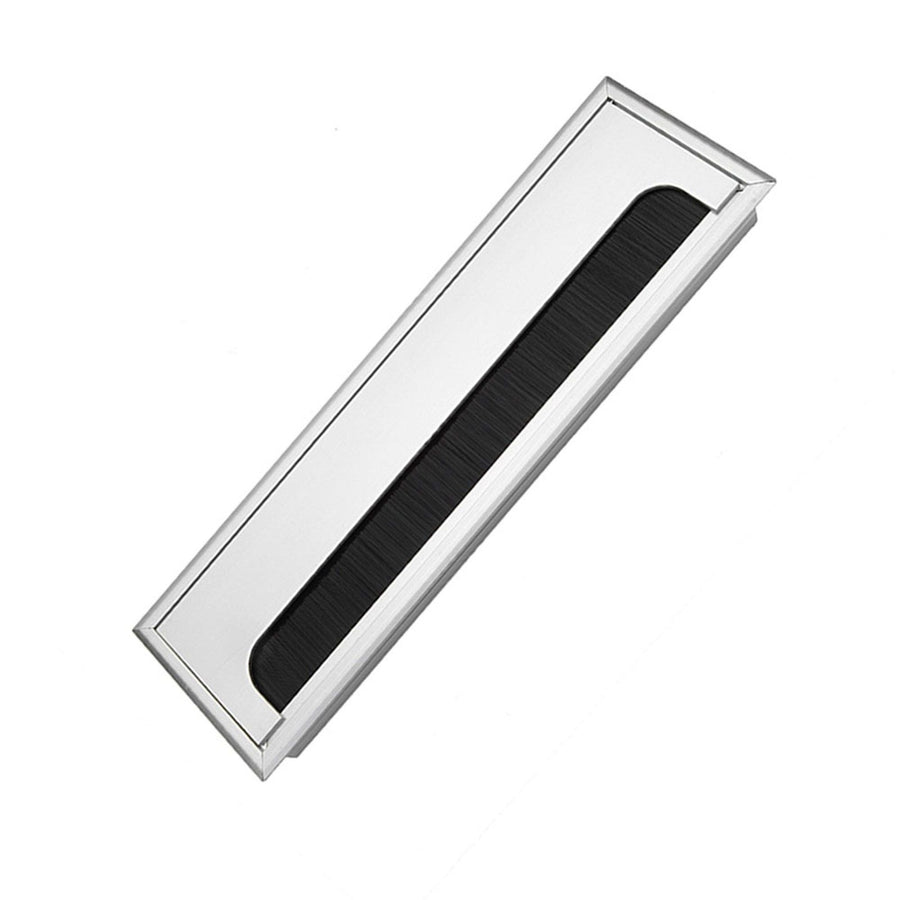 Square Aluminium Desk Computer Wire Cable Tidy Outlet Insert Hole Top Cover(Large)