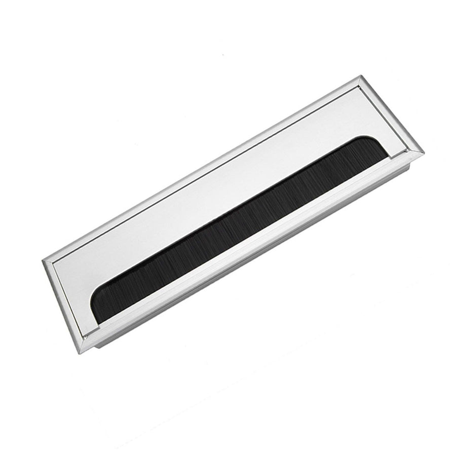 Square Aluminium Desk Computer Wire Cable Tidy Outlet Insert Hole Top Cover(Large)