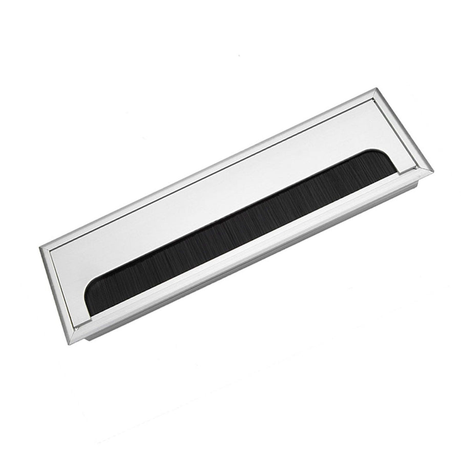 Square Aluminium Desk Computer Wire Cable Tidy Outlet Insert Hole Top Cover(Large)