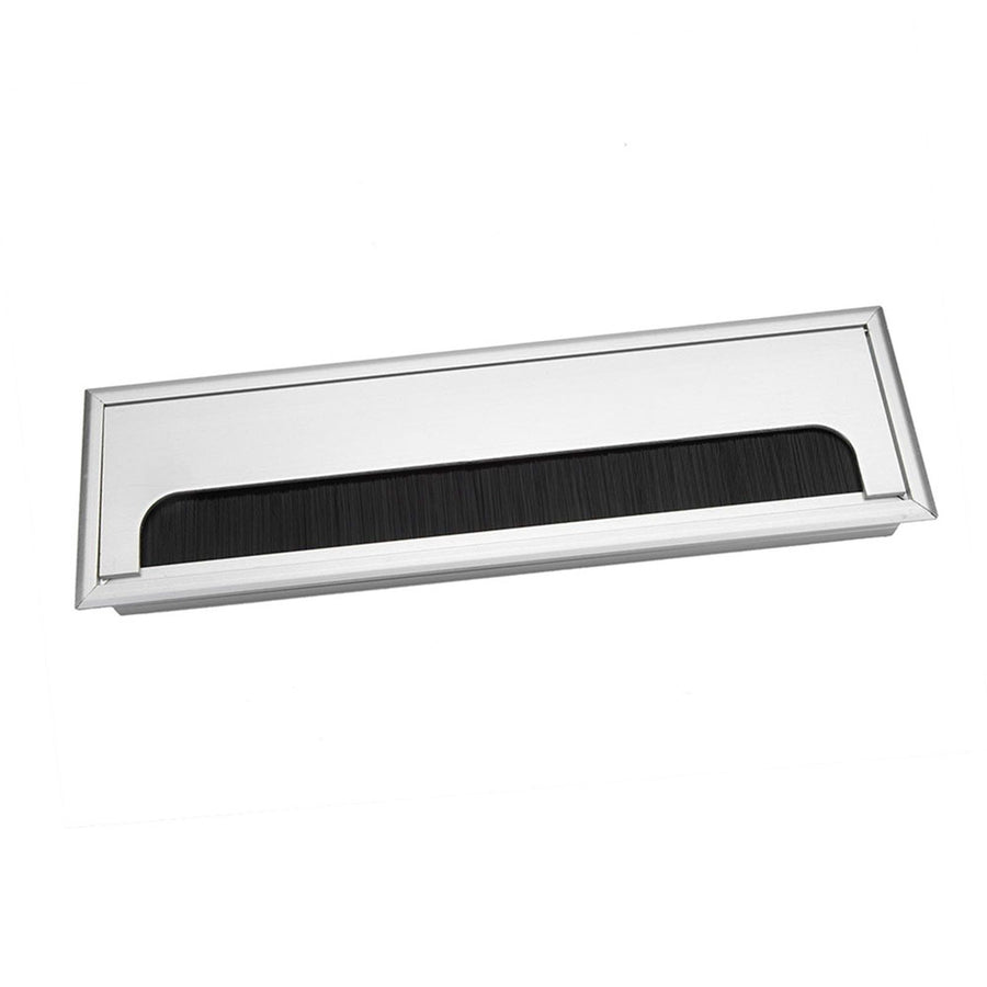 Square Aluminium Desk Computer Wire Cable Tidy Outlet Insert Hole Top Cover(Large)