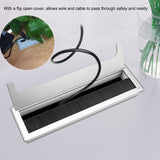 Square Aluminium Desk Computer Wire Cable Tidy Outlet Insert Hole Top Cover(Large) - Extra Image