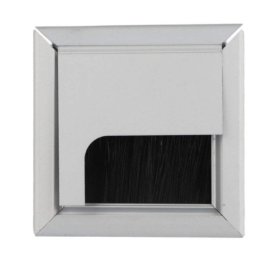 Square Aluminium Desk Computer Wire Cable Tidy Outlet Insert Hole Top Cover
