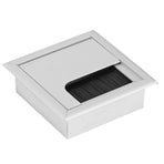 Square Aluminium Desk Computer Wire Cable Tidy Outlet Insert Hole Top Cover