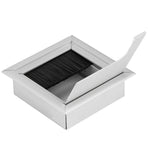 Square Aluminium Desk Computer Wire Cable Tidy Outlet Insert Hole Top Cover