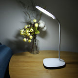 LED USB Flexible Table Lamp Tabletop Bedside Touch Switch Dimmable Reading Studying Light - Front View