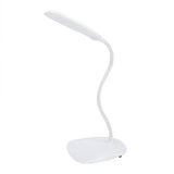LED USB Flexible Table Lamp Tabletop Bedside Touch Switch Dimmable Reading Studying Light - Side View