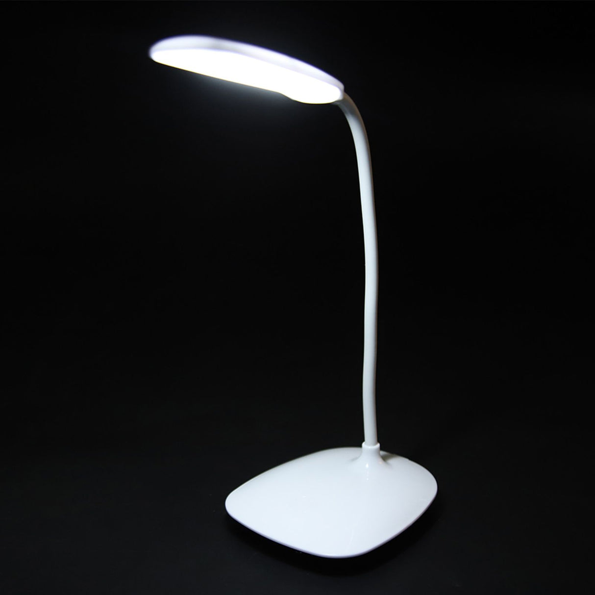 LED USB Flexible Table Lamp Tabletop Bedside Touch Switch Dimmable Reading Studying Light
